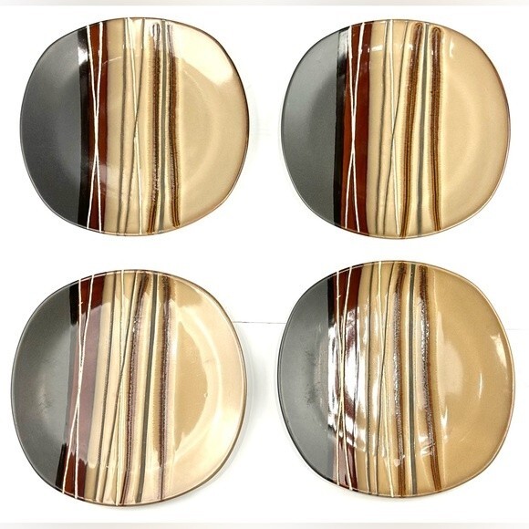 Better Homes & Gardens Bazaar Dinnerware, Brown, Set of 4 - Picture 4 of 8